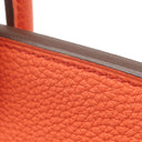 エルメス HERMES バーキン 25 カプシーヌ トゴ ハンドバッグ シルバー金具 赤