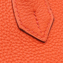 エルメス HERMES バーキン 25 カプシーヌ トゴ ハンドバッグ シルバー金具 赤