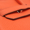 エルメス HERMES バーキン 25 カプシーヌ トゴ ハンドバッグ シルバー金具 赤