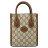 グッチ GUCCI インターロッキングG ミニトート 671623 ブラウン GGスプリームキャンバス 2WAYバッグ ゴールド金具 PVC×レザー