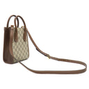 グッチ GUCCI インターロッキングG ミニトート 671623 ブラウン GGスプリームキャンバス 2WAYバッグ ゴールド金具 PVC×レザー