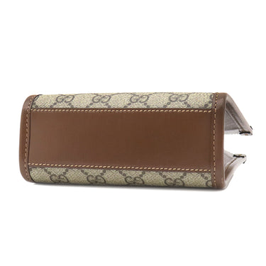 グッチ GUCCI インターロッキングG ミニトート 671623 ブラウン GGスプリームキャンバス 2WAYバッグ ゴールド金具 PVC×レザー