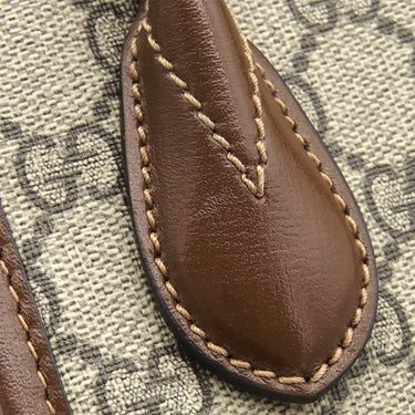 グッチ GUCCI インターロッキングG ミニトート 671623 ブラウン GGスプリームキャンバス 2WAYバッグ ゴールド金具 PVC×レザー