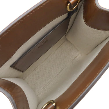 グッチ GUCCI インターロッキングG ミニトート 671623 ブラウン GGスプリームキャンバス 2WAYバッグ ゴールド金具 PVC×レザー