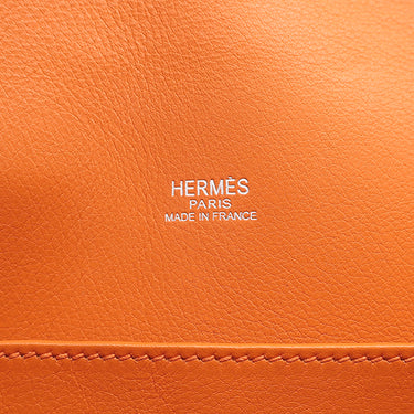 エルメス Hermes ケリー ロング ポシェット オレンジ ヴォースイフト ハンドバッグ シルバー金具 クラッチバッグ