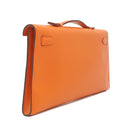 エルメス Hermes ケリー ロング ポシェット オレンジ ヴォースイフト ハンドバッグ シルバー金具 クラッチバッグ