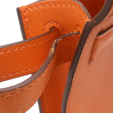 エルメス Hermes ケリー ロング ポシェット オレンジ ヴォースイフト ハンドバッグ シルバー金具 クラッチバッグ