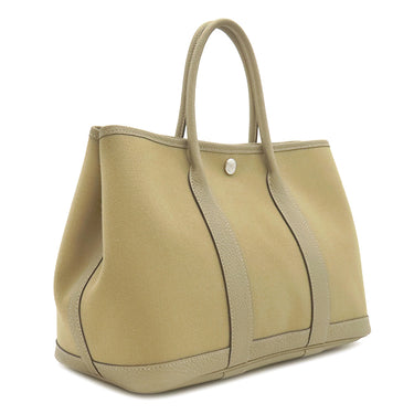 エルメス HERMES ガーデンパーティーTPM プシエール ネゴンダ トワルミリタリー トートバッグ シルバー金具