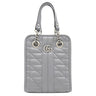 グッチ GUCCI GGマーモント ミニ ショルダー 696123 グレー レザー 2WAYバッグ シルバー金具 GGロゴ ハンドバッグ