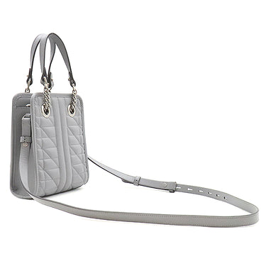 グッチ GUCCI GGマーモント ミニ ショルダー 696123 グレー レザー 2WAYバッグ シルバー金具 GGロゴ ハンドバッグ