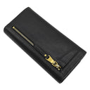 ミュウミュウ MIU MIU 二つ折り ロゴプレート 5MH109 NERO ゴートレザー マドラス 長財布 ゴールド金具 黒 ロングウォレット カードケース付き