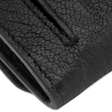 ミュウミュウ MIU MIU 二つ折り ロゴプレート 5MH109 NERO ゴートレザー マドラス 長財布 ゴールド金具 黒 ロングウォレット カードケース付き