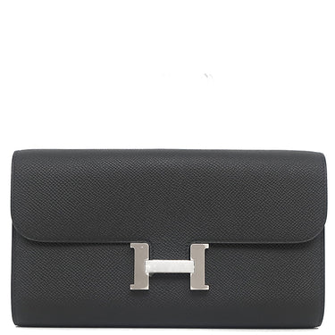 エルメス HERMES コンスタンス トゥーゴー ブラック ヴォーエプソン 長財布 シルバー金具 黒 2025年製