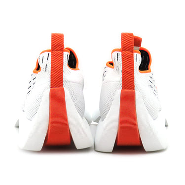 エルメス HERMES エクレール H2210982Z ホワイト×オレンジ ファブリック #41.5 スニーカー Hロゴ スリッポン ニット メッシュ ソルド品