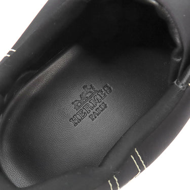 エルメス HERMES アンヴォル H221894Z ブラック キャンバス スウェード #41 スニーカー 黒 白ステッチ Envol