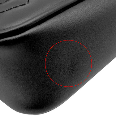 グッチ GUCCI GGマーモント ミニバッグ 476433 ブラック レザー シェブロンキルティングレザー ショルダーバッグ ヴィンテージ金具 ダブルG