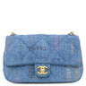 シャネル CHANEL マトラッセ 25 ブルー デニム ショルダーバッグ ゴールド金具 デニム チェーンショルダー