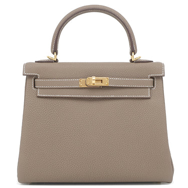 エルメス HERMES ケリー25 内縫い エトゥープ トゴ 2WAYバッグ ゴールド金具 新品 未使用 グレージュ ショルダー 2025年製