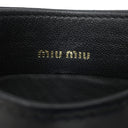 ミュウミュウ MIU MIU マテラッセレザー カードケース 5MC076 ブラック レザー ナッパレザー カードケース ゴールド金具 アイコニック 黒 カード入れ