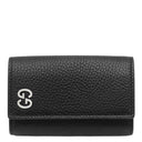 グッチ GUCCI ダブルG 6連キーケース 473924 ブラック レザー キーケース シルバー金具 6連 6本 キーリング付き 黒