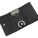 グッチ GUCCI ダブルG 6連キーケース 473924 ブラック レザー キーケース シルバー金具 6連 6本 キーリング付き 黒