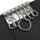 グッチ GUCCI ダブルG 6連キーケース 473924 ブラック レザー キーケース シルバー金具 6連 6本 キーリング付き 黒