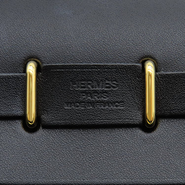 エルメス HERMES エールバッグジップ ミニ 20 ブラック×ヴェールモワイヤン キャンバス レザー トワルアッシュ ヴァッシュハンター ショルダーバッグ ゴールド金具 黒 2025年製