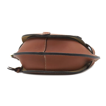 ロエベ LOEWE ゲート バッグ ミニ タン カーフ ショルダーバッグ ゴールド金具 茶