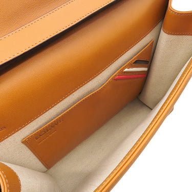 ロエベ LOEWE フラップバッグ ブラウン レザー 2WAYバッグ ゴールド金具 ハンドバッグ ショルダー 編み込み
