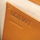 ロエベ LOEWE フラップバッグ ブラウン レザー 2WAYバッグ ゴールド金具 ハンドバッグ ショルダー 編み込み