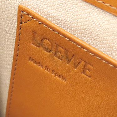 ロエベ LOEWE フラップバッグ ブラウン レザー 2WAYバッグ ゴールド金具 ハンドバッグ ショルダー 編み込み