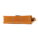 ロエベ LOEWE フラップバッグ ブラウン レザー 2WAYバッグ ゴールド金具 ハンドバッグ ショルダー 編み込み