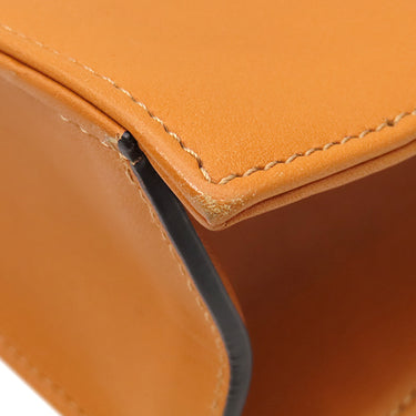 ロエベ LOEWE フラップバッグ ブラウン レザー 2WAYバッグ ゴールド金具 ハンドバッグ ショルダー 編み込み