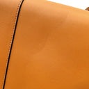 ロエベ LOEWE フラップバッグ ブラウン レザー 2WAYバッグ ゴールド金具 ハンドバッグ ショルダー 編み込み