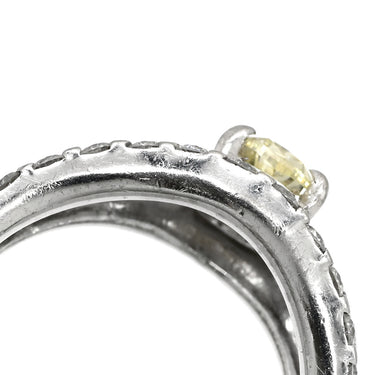 ノンブランド NON BRAND ダイヤモンド 1.00ct 0.85ct デザインリング ホワイトゴールド K18WG ダイヤモンド リング 指輪 18K 750 WG 1粒 1石 メレダイヤ 10.5号