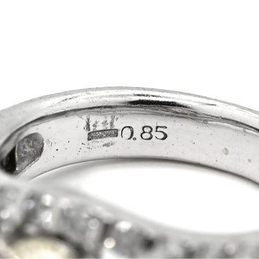 ノンブランド NON BRAND ダイヤモンド 1.00ct 0.85ct デザインリング ホワイトゴールド K18WG ダイヤモンド リング 指輪 18K 750 WG 1粒 1石 メレダイヤ 10.5号