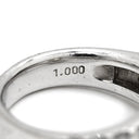 ノンブランド NON BRAND ダイヤモンド 1.00ct 0.85ct デザインリング ホワイトゴールド K18WG ダイヤモンド リング 指輪 18K 750 WG 1粒 1石 メレダイヤ 10.5号