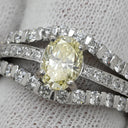 ノンブランド NON BRAND ダイヤモンド 1.00ct 0.85ct デザインリング ホワイトゴールド K18WG ダイヤモンド リング 指輪 18K 750 WG 1粒 1石 メレダイヤ 10.5号