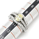 ノンブランド NON BRAND ダイヤモンド 1.00ct 0.85ct デザインリング ホワイトゴールド K18WG ダイヤモンド リング 指輪 18K 750 WG 1粒 1石 メレダイヤ 10.5号