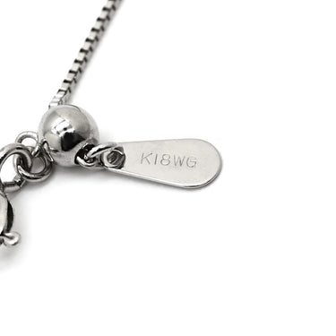ノンブランド NON BRAND あこやパール ダイヤペンダント ホワイトゴールド K18WG パール ダイヤモンド ネックレス オーロラ真多麻 薄青色 1粒 1石 真珠 18K 750 WG