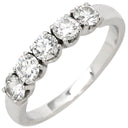 ミキモト MIKIMOTO ダイヤ 0.74ct プラチナシルバー Pt950 ダイヤモンド リング 指輪 プラチナ 一文字 5Pダイヤ 12号
