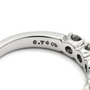 ミキモト MIKIMOTO ダイヤ 0.74ct プラチナシルバー Pt950 ダイヤモンド リング 指輪 プラチナ 一文字 5Pダイヤ 12号