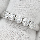 ミキモト MIKIMOTO ダイヤ 0.74ct プラチナシルバー Pt950 ダイヤモンド リング 指輪 プラチナ 一文字 5Pダイヤ 12号