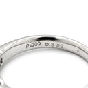 ノンブランド NON BRAND ダイヤモンド プラチナシルバー Pt900 ダイヤモンド リング 指輪 プラチナ Pt スリーストーン 3粒 3P 3石 トリロジーデザイン 11号