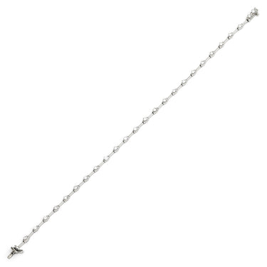 デビアス DE BEERS LINE ラインブレスレット ホワイトゴールド K18WG ダイヤモンド ブレスレット ダイヤブレスレット