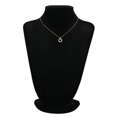 ノンブランド NON BRAND ダイヤ 1.28ct デザインペンダント イエローゴールド K18YG ダイヤモンド ネックレス 18K 750 YG ラウンド サークル 10石 マーキス ラウンドブリリアントカット