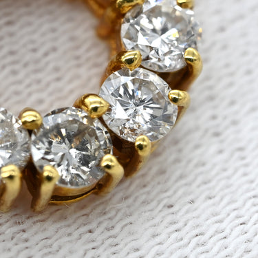 ノンブランド NON BRAND ダイヤ 1.28ct デザインペンダント イエローゴールド K18YG ダイヤモンド ネックレス 18K 750 YG ラウンド サークル 10石 マーキス ラウンドブリリアントカット