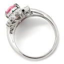 ノンブランド NON BRAND ピンクサファイア 1.40ct ダイヤ ピンク×プラチナシルバー Pt900 サファイア ダイヤモンド リング 指輪 桃色 プラチナ Pt900 オーバル ヘイローデザイン 11号