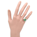 ノンブランド NON BRAND ヒスイ 2.526ct ダイヤモンド プラチナシルバー Pt850 ヒスイ ダイヤモンド リング 指輪 緑 グリーン 翡翠 ひすい ジェイダイト オーバル 5.5号