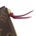 ルイヴィトン LOUIS VUITTON ポルトフォイユ ヴィクトリーヌ M41938 フューシャ モノグラムキャンバス 三つ折り財布 ゴールド金具 茶 ピンク